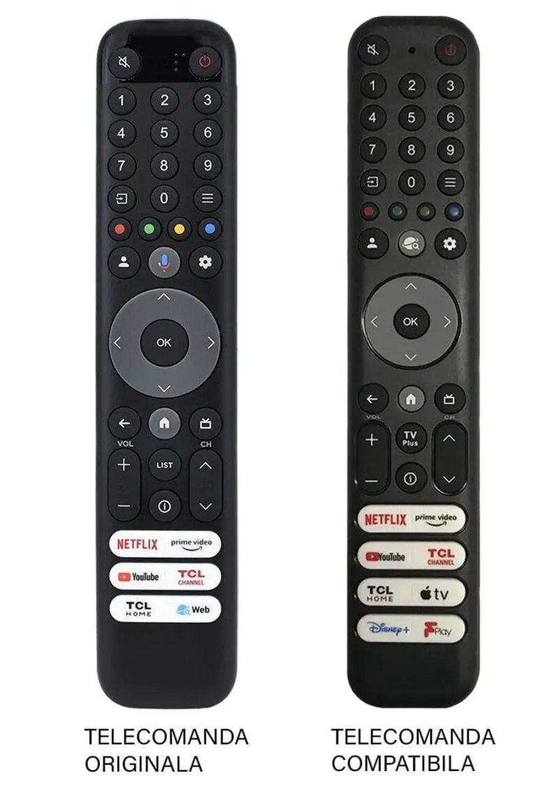 Telecomanda inlocuitoare TV TCL RC833 GUB1 compatibil cu originalul (574-2)