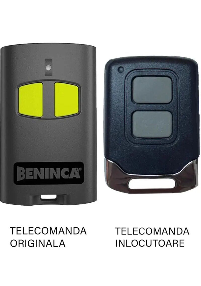 Telecomanda poarta garaj 2 butoane cod saritor frecventa 433.92 Mhz - Beninca TO.GO2VA (800)