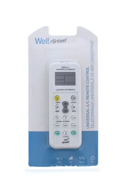 Telecomanda Universala Pentru Aparate De Aer Conditionat Well Rc Ac Airload Wl