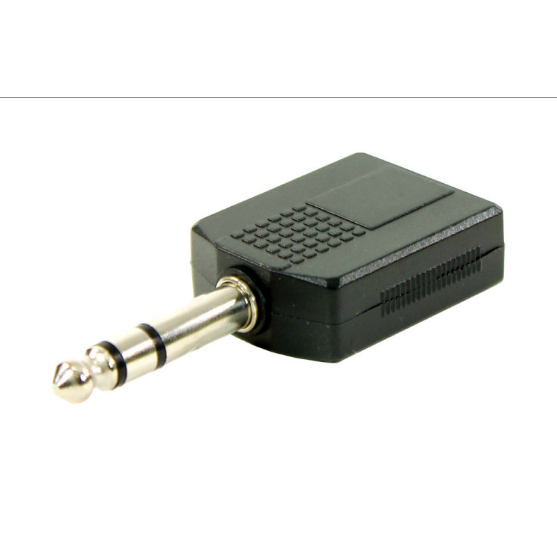 adaptor audio professional plugger jack 63 tata mono 2 x jack 63 mama mono plu adap jfmjmm eas 1
