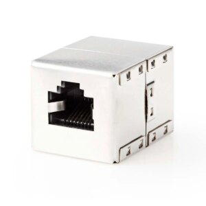 Adaptor prelungire retea Nedis CCGB89011ME Cat6 STP Gigabit 8P8C RJ45 mama - 8P8C RJ45 mama ecranat metal