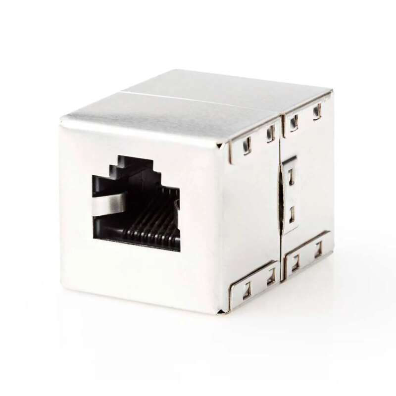 Adaptor prelungire retea Nedis CCGB89011ME Cat6 STP Gigabit 8P8C RJ45 mama - 8P8C RJ45 mama ecranat metal