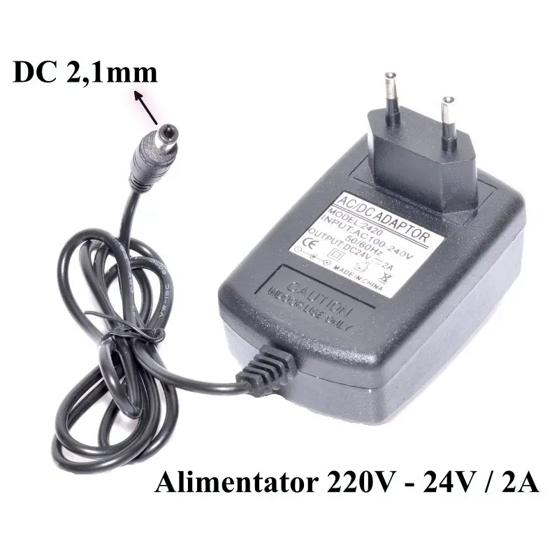 Alimentator In Comutatie Ac Dc 24v 2a Mufa 55x21mm Cablu 85cm