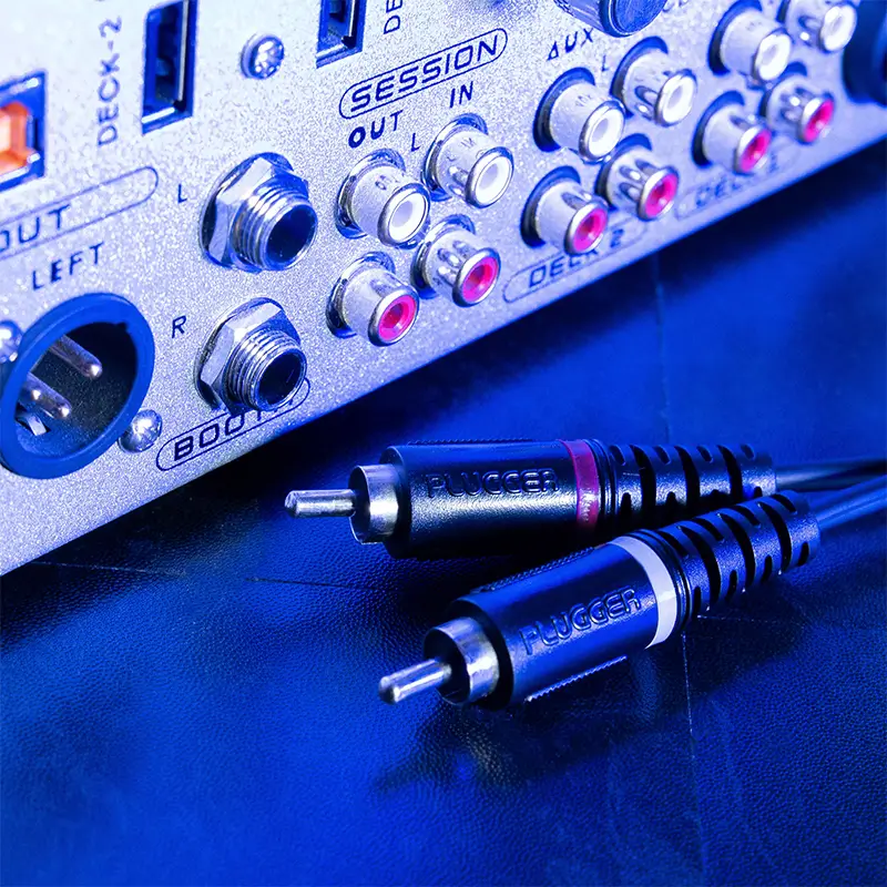 cablu audio professional 2x jack 635 mm tata mono 2x rca tata 6m plugger plu cabb rm0jmm 6m00 eas 3