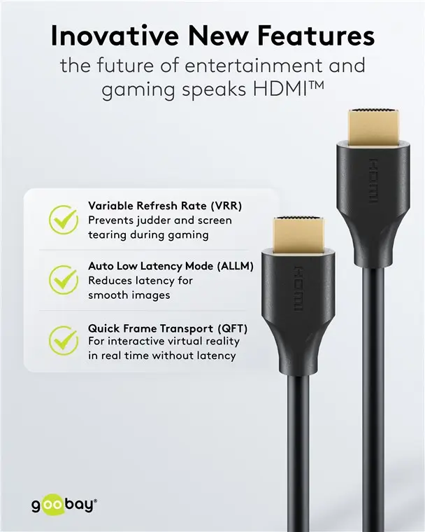 Cablu Hdmi V22 05m Ultrahd Earc 16k 60hz 96gbit S 8k 60hz 4k240hz Goobay 80073