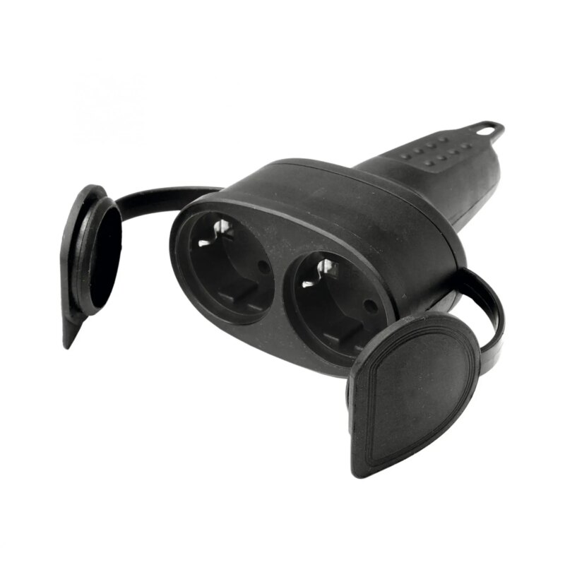 Cupla dubla cu pamantare IP44 pentru exterior /interior 16A 3680W Home NGA 02