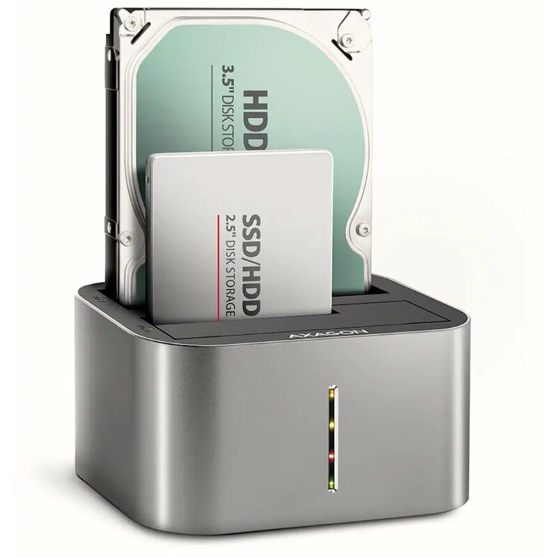 Docking station AXAGON ADSA-DC DUAL DOCK HDD /SSD 2.5" /3.5" 5Gbit/s SATA 3.0 USB 3.2 Gen1