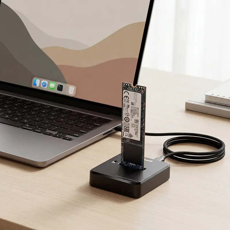 Docking Station M2 Sata Ngff M2 Nvme Pcie M Key Bm Key Plugplay 2tb Rebel Kom01042