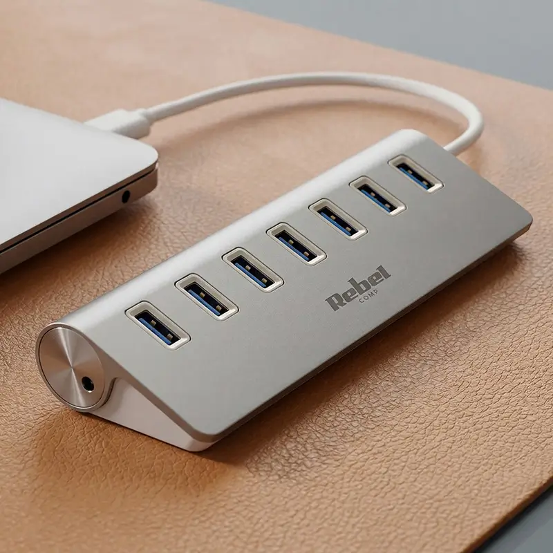 Hub Usb 30 7 Porturi Plugplay Otg Rebel Kom1091