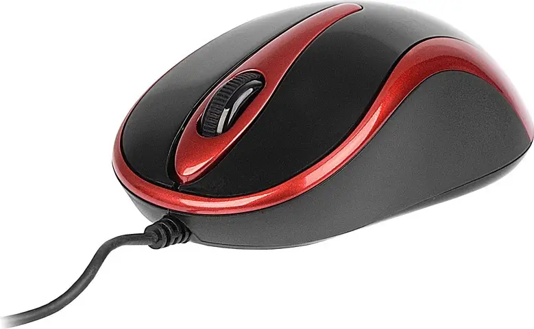mouse a4tech n 350 2 cu fir usb optic 1000dpi butoane scroll 3 1 negru rosu 1