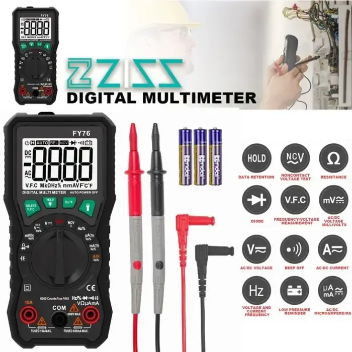 Multimetru Digital True Rms Fy76 Mastfuyi