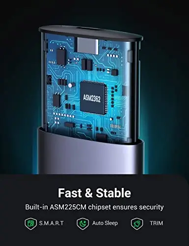 rack extern ugreen cm400 10902 ssd m2 nvme pcie compatibile cu form factor 2280 2260 2242 2230 cablu 50cm usb c tata tata 2
