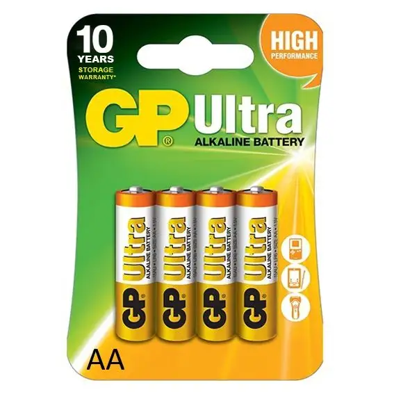Set 4 baterii alkaline Ultra GP R6 AA GP15AUETA21-2GSBC4 Set 4 baterii alkaline Ultra GP R6 AA GP15AUETA21-2GSBC4