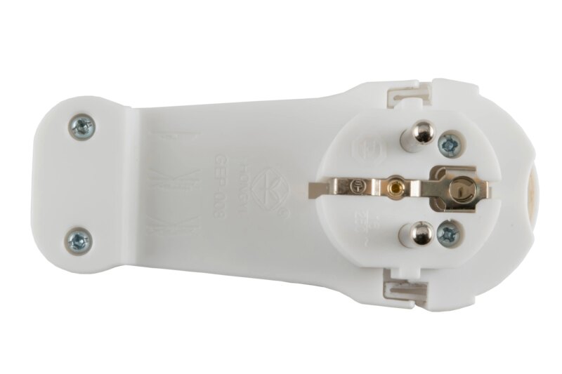 stecher conector plat cu inel 16a 3680w cu pamantare alb home nv fp 2 1