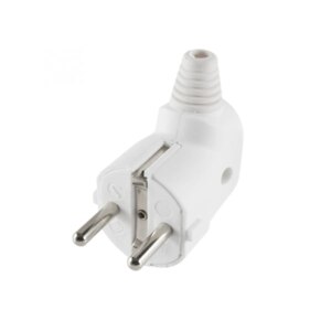 Stecher cu pamantare cablu lateral cu manson flexibil 16A 3680W alb Home NPD 1/WH