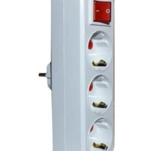Triplu stecher SCHUKO liniar + intrerupator 3500W 16A Mutlusan 001 170 033004 00 00