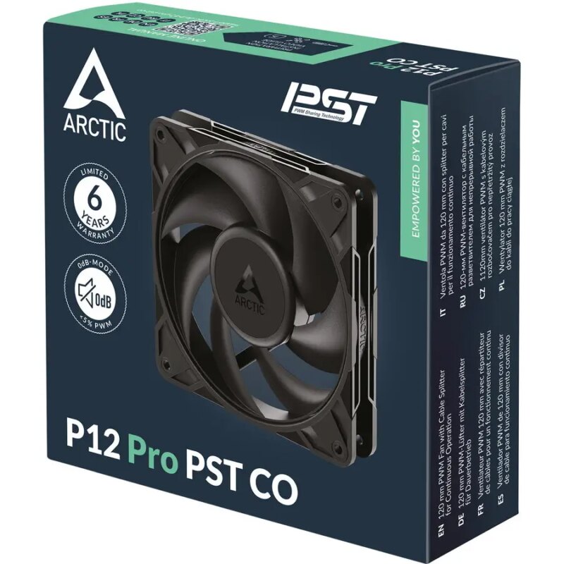 Ventilator P12 Pro Pst Co 120x120x25mm Pwm 600 3000rpm 4 Pin Arctic Acfan00312a