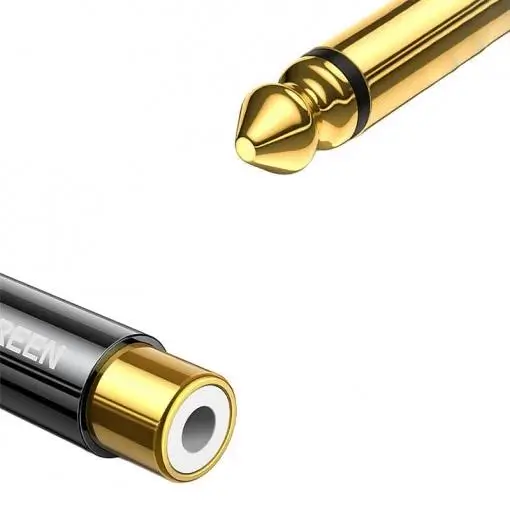 Adaptor Audio Ugreen 80731 Av169 Jack 635 Mm Tata La Rca Mama Auriu