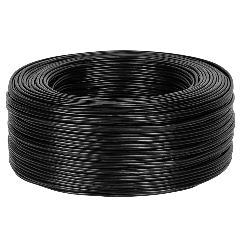 cablu 10m 2x rca 3mm negru cabletech kab0203 10 1