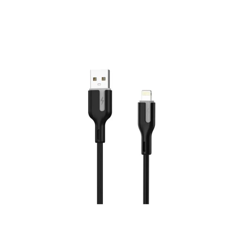 Cablu USB 2.0 A tata - Lightning Choetech XAL-0003-BK 1m 2.4A silicon negru