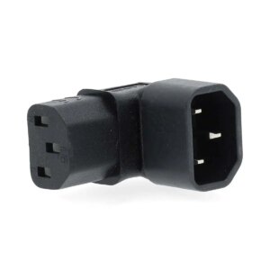 Conector alimentare IEC-320-C13 - IEC-320-C14 cotit 90 Nedis CEGB1190BK