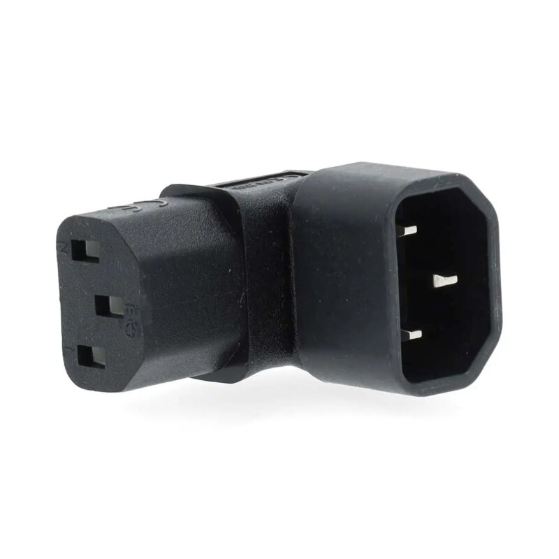 Conector alimentare IEC-320-C13 - IEC-320-C14 cotit 90 Nedis CEGB1190BK Conector alimentare IEC-320-C13 - IEC-320-C14 cotit 90 Nedis CEGB1190BK