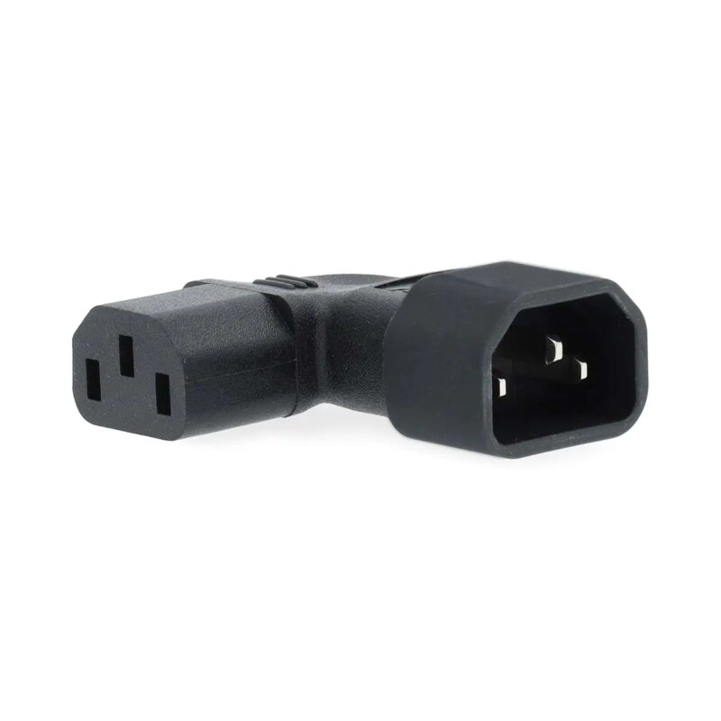 Conector alimentare IEC-320-C13 - IEC-320-C14 cotit Nedis CEGB11903BK