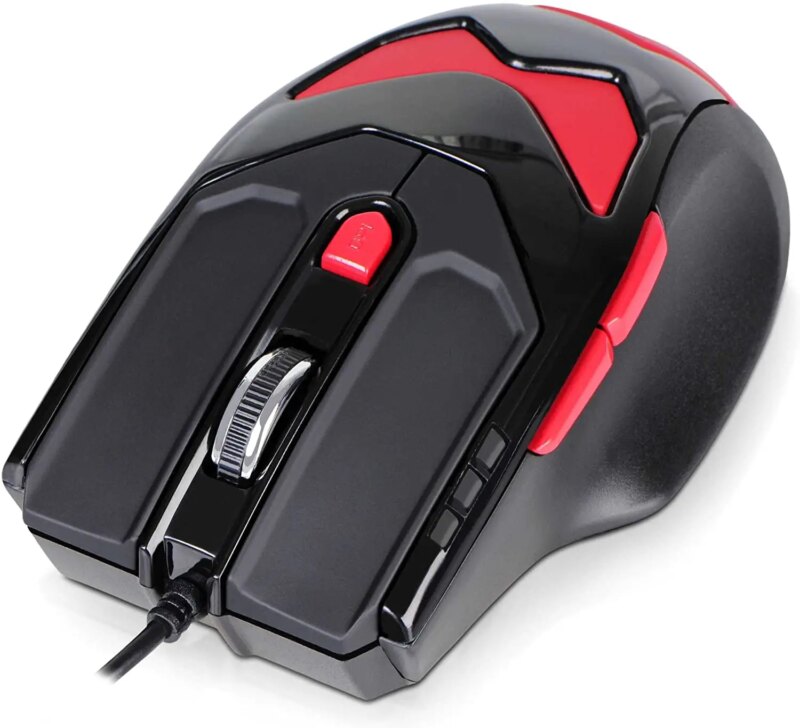 gaming mouse laser usb 800 1200 2100 3400dpi 6 butoane 76g cu 4x42g greutati interschimbabile donzo do959 bl 2