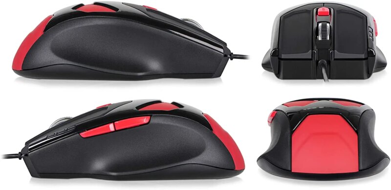 gaming mouse laser usb 800 1200 2100 3400dpi 6 butoane 76g cu 4x42g greutati interschimbabile donzo do959 bl 4