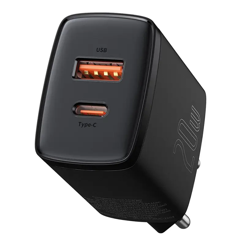 Incarcator retea QC3.0 20W BASEUS CCXJ-B01 USB-C + USB-A Incarcator retea QC3.0 20W BASEUS CCXJ-B01 USB-C + USB-A