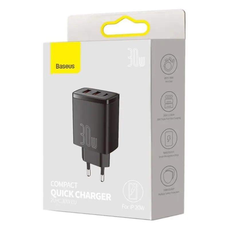 Incarcator Retea Qc30 30w Baseus Ccxj E01 Usb C 2x Usb A