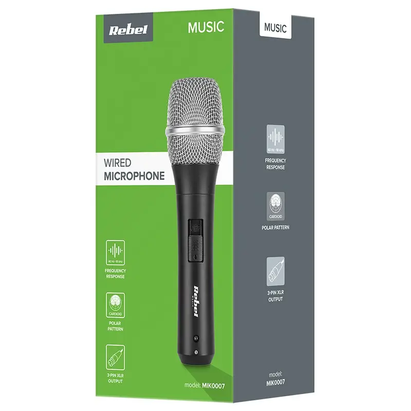 Microfon profesional K-200 Rebel MIK0007 180Ohm 40Hz - 18kHz tip cardioida 3 microfon profesional k 200 rebel mik0007 180ohm 40hz 18khz tip cardioida 3