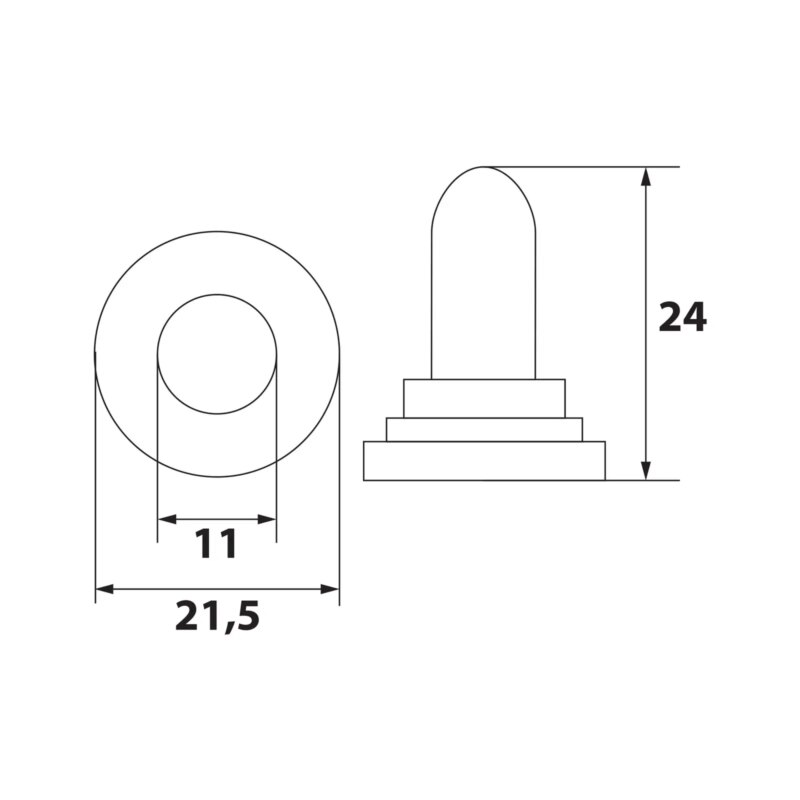set 3 capisoane ermetice din silicon negru pentru comutatoare cu brat 165x26mm mnc 09013 3 2