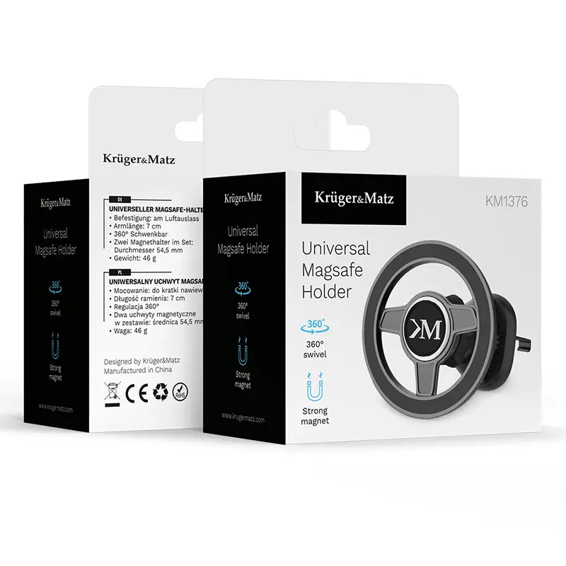 Suport auto magnetic universal grila auto MAGSAFE Kruger&Matz KM1376 5 Suport Auto Magnetic Universal Grila Auto Magsafe Krugermatz Km1376