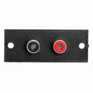 Terminal RCA x2 prize incorporabil 50x20mm rosu /negru M`N`C 05079