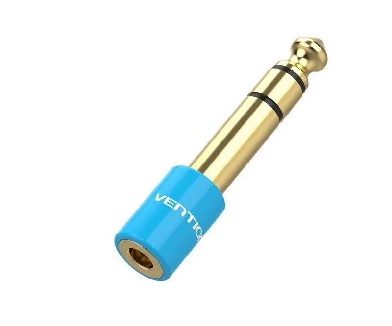 Adaptor stereo audio Jack 3.5 mm soclu - Jack 6.3mm mufa aurit VENTION VAB-S01-L Adaptor stereo audio Jack 3.5 mm soclu - Jack 6.3mm mufa aurit VENTION VAB-S01-L