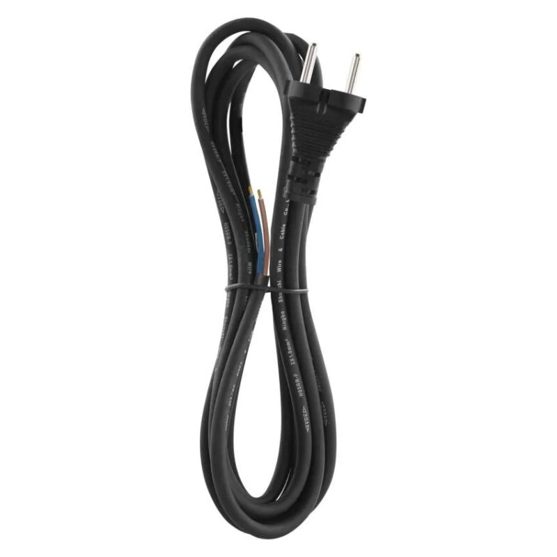 Cablu de alimentare EMOS S03030 nedetasabil flexibil izolatie cauciuc 2x1mm2 3m negru Cablu de alimentare EMOS S03030 nedetasabil flexibil izolatie cauciuc 2x1mm2 3m negru