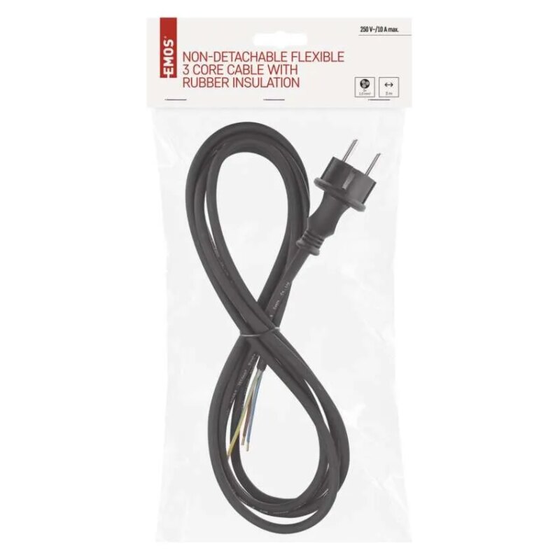 Cablu De Alimentare Emos S03130 Flexibil Izolatie Cauciuc 3x1mm2 3m