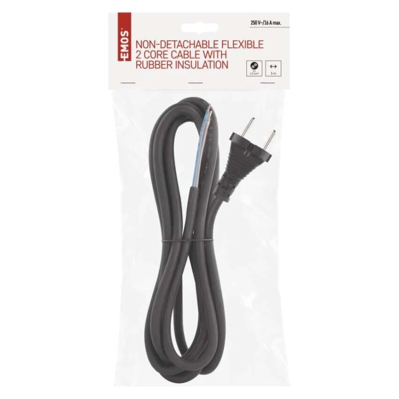 Cablu De Alimentare Emos S03330 Flexibil Izolatie Cauciuc 2x15mm2 3m