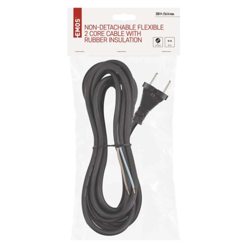 Cablu De Alimentare Emos S03350 Flexibil Izolatie Cauciuc 2x15mm2 5m