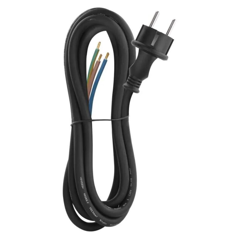 Cablu de alimentare EMOS S03430 nedetasabil flexibil izolatie cauciuc 3x2.5mm2 3m negru Cablu de alimentare EMOS S03430 nedetasabil flexibil izolatie cauciuc 3x2.5mm2 3m negru
