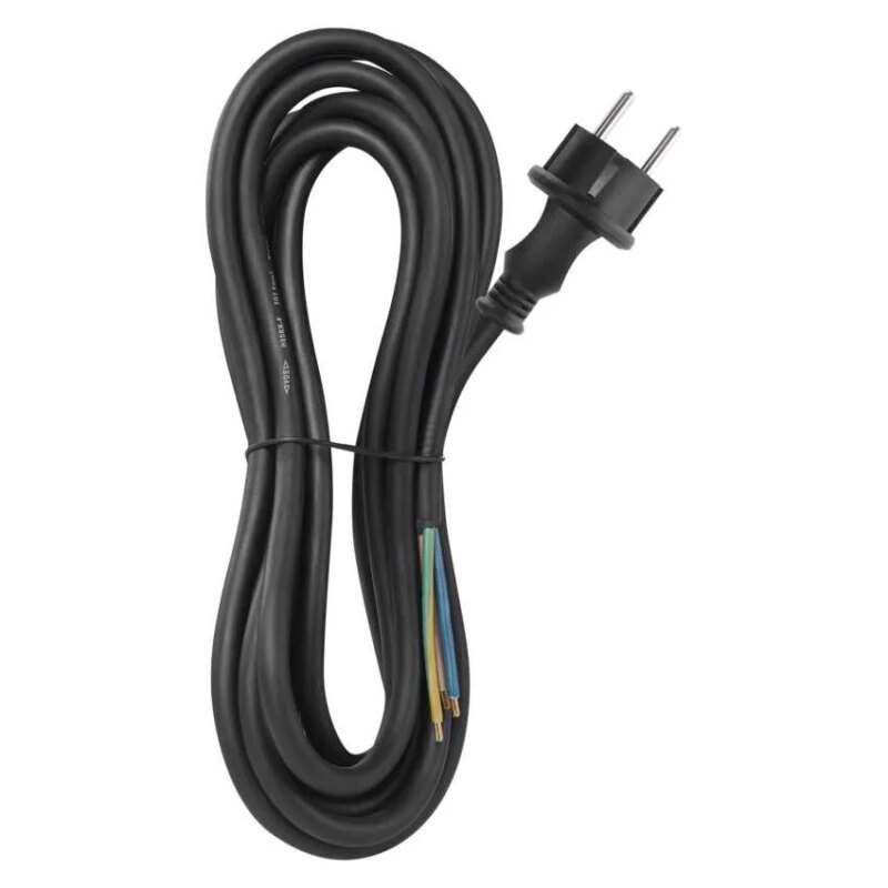 Cablu de alimentare EMOS S03450 nedetasabil flexibil izolatie cauciuc 3x2.5mm2 5m negru