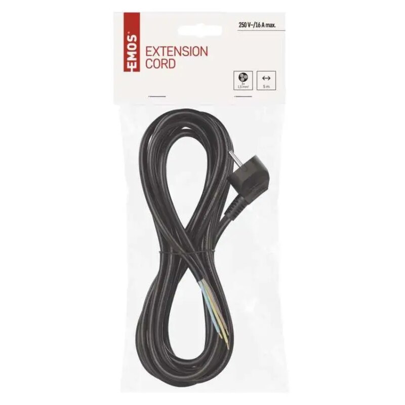 Cablu de alimentare EMOS S18325 flexibil izolatie PVC 3×1.5mm2 5m negru 2 Cablu De Alimentare Emos S18325 Flexibil 315mm2 5m