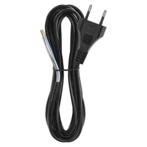 Cablu de alimentare EMOS S19273 flexibil izolatie PVC 2 0.75mm2 3m negru