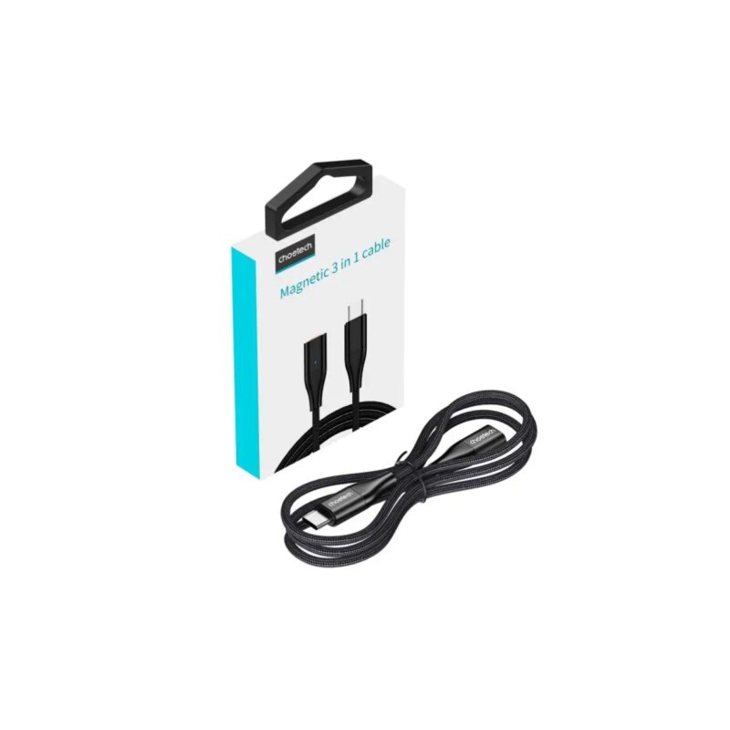 Cablu incarcator/date USB-C - USB-C 1.2m PD3.0 60W 20V/3A varfuri magnetice Choetech XCC1034 2 cablu incarcator date usb c usb c 12m pd30 60w 20v 3a varfuri magnetice choetech xcc1034 2