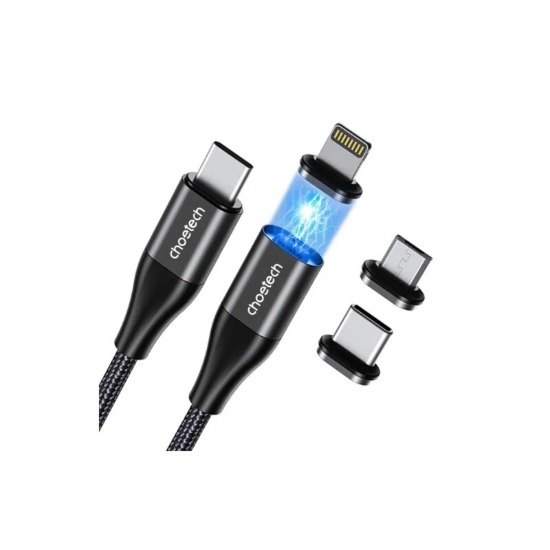 Cablu incarcator/date USB-C - USB-C 1.2m PD3.0 60W 20V/3A varfuri magnetice Choetech XCC1034 Cablu incarcator/date USB-C - USB-C 1.2m PD3.0 60W 20V/3A varfuri magnetice Choetech XCC1034
