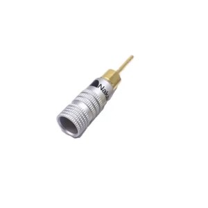 Mufa banana tata 2mm metal cu surub si inel negru