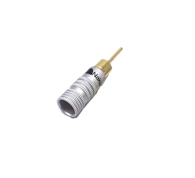 Mufa banana tata 2mm metal cu surub si inel negru Mufa banana tata 2mm metal cu surub si inel negru