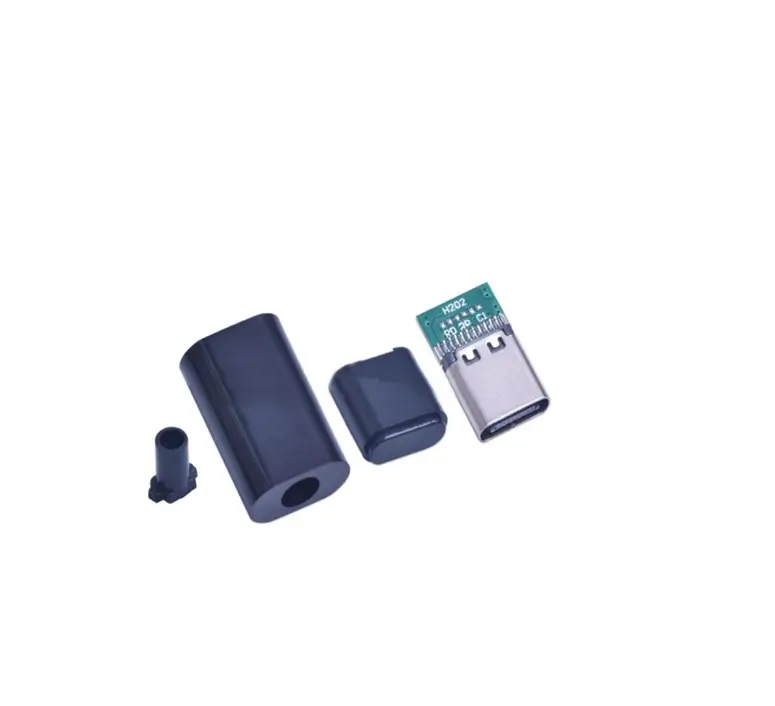 Mufa USB-C 3.1 5pin mama slim carcasa din plastic pentru montare pe cablu Mufa USB-C 3.1 5pin mama slim carcasa din plastic pentru montare pe cablu