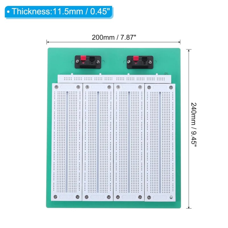 Placa Test Breadboard 2760 Puncte Conectare 20 29awg 300v 3 5a